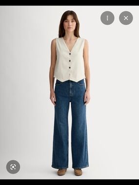 Everlane Way High Sailor Wide Leg High-Rise Women’s Jeans - Deep Blue